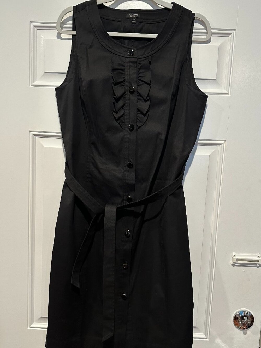Talbots sleeveless black dress
